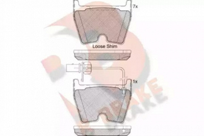 R BRAKE rb2113208 -  Комплект тормозных колодок, дисковый тормоз